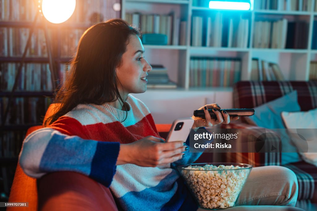 Movie night at home