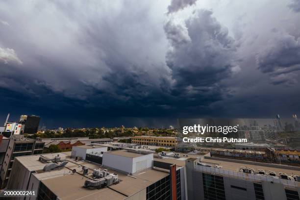 An intense summer weather system passes across Victoria and over Richmond in Melbourne. Significant damage occured in some areas along with bushfires...