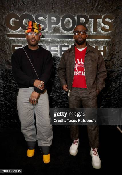 Dex Robinson and Tyrod Taylor attend the GQ Sports Super Bowl Party 2024 at Park MGM Las Vegas on February 09, 2024 in Las Vegas, Nevada.