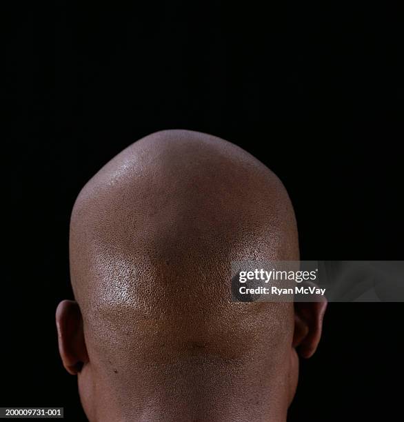 男性、坊主頭、背面ビュー、クローズアップ - shaved head ストックフォトと画像