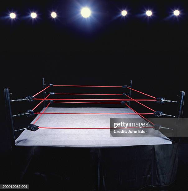 empty wrestling ring - ring imagens e fotografias de stock