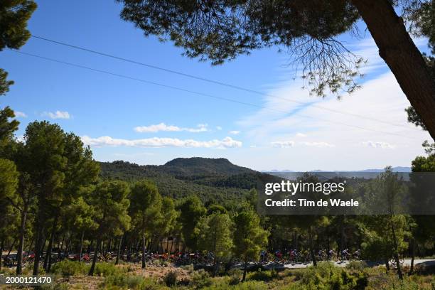 General view of the peloton climbing to Collado Bermejo - Cima Marco Pantani during the 40th Vuelta Ciclista a la Región de Murcia "Costa Calida"...