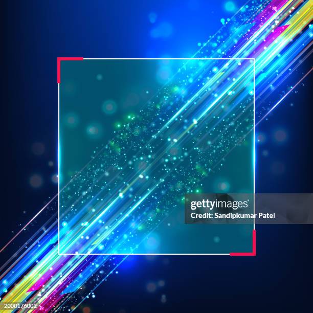 abstract rectangle pattern tech speed movement pattern design background concept - electromagnetic stock illustrations