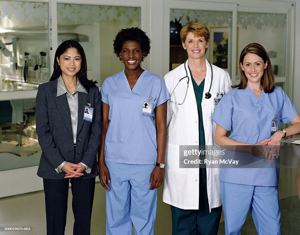 Female healthcare professionals in hospital, portrait