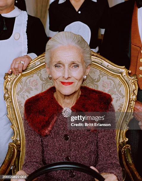 elderly woman in chair, portrait, close-up - victor butler stock pictures, royalty-free photos & images