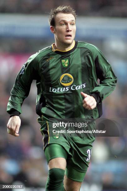 Dean Ashton of Norwich City running during the Premier League match between Aston Villa and Norwich City at Villa Park on January 15, 2005 in...