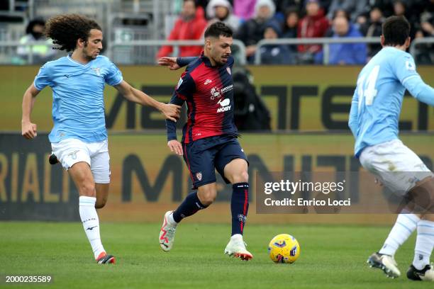 Gianluca Gaetano of Cagliari in action during the Serie A TIM match between Cagliari and SS Lazio - Serie A TIM at Sardegna Arena on February 10,...