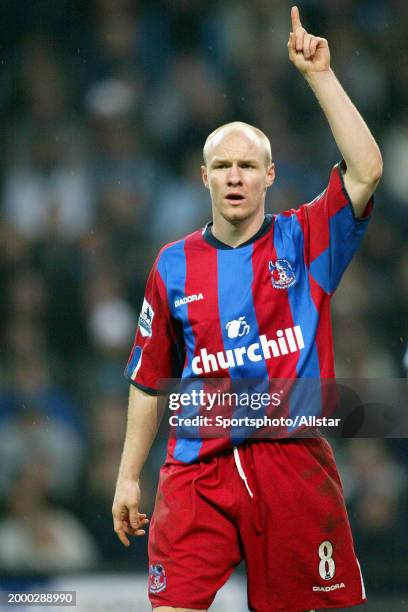 Andrew Johnson of Crystal Palace shouting during the Premier League match between Manchester City and Crystal Palace at City Of Manchester Stadium on...