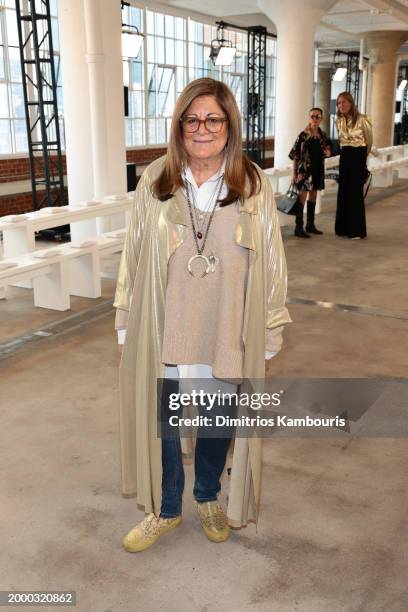 Fern Mallis attends the Badgley Mischka fashion show during New York Fashion Week The Shows at Starrett-Lehigh Building on February 10, 2024 in New...