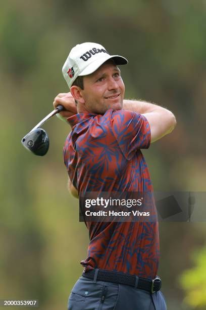 Martin Trainer of France plays his shot from the second tee during the third round of the Astara Golf Championship presented by Mastercard at Country...