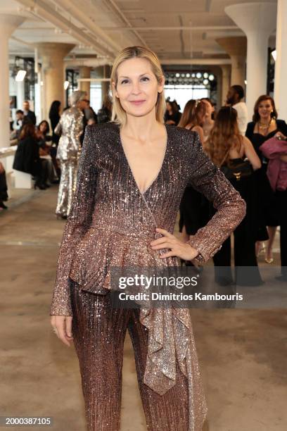 Kelly Rutherford attends the Badgley Mischka fashion show during New York Fashion Week The Shows at Starrett-Lehigh Building on February 10, 2024 in...