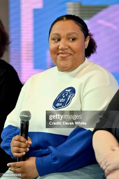 Téa Robinson speaks during the "Finding Representation" panel for day four of the 12th SCAD TVfest on February 10, 2024 in Atlanta, Georgia.