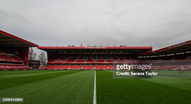 General view during the Premier League match between Nottingham Forest and Newcastle United at City Ground on February 10, 2024 in Nottingham,...