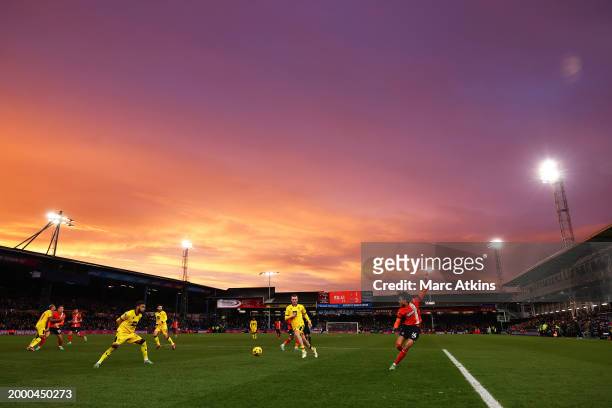 General view inside the stadium during the Premier League match between Luton Town and Sheffield United at Kenilworth Road on February 10, 2024 in...