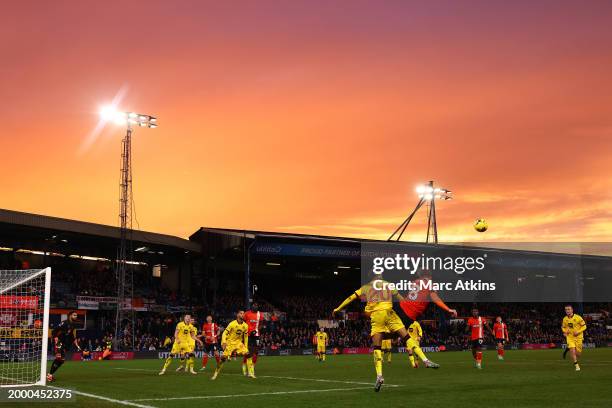 General view inside the stadium during the Premier League match between Luton Town and Sheffield United at Kenilworth Road on February 10, 2024 in...