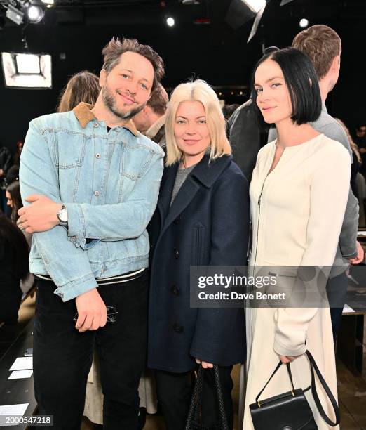 Derek Blasberg, Kate Young and guest attend the Proenza Schouler F/W24 show during February 2024 New York Fashion Week: The Shows on February 10,...