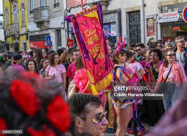 Members of Colombina Clandestina, an independent art activist collective based in Lisbon that works on the creation of contemporary Carnival and its...