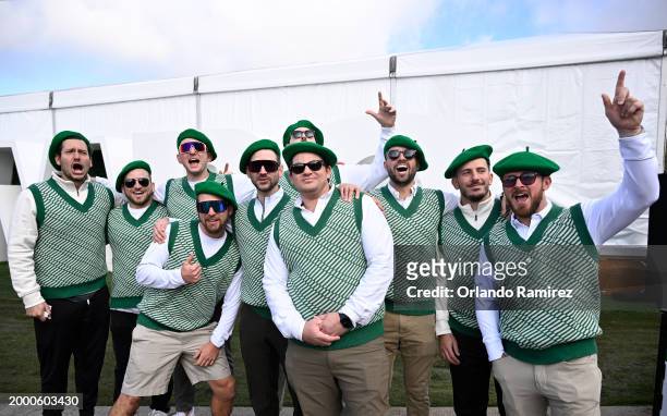 Fans are seen during the continuation of the second round of the WM Phoenix Open at TPC Scottsdale on February 10, 2024 in Scottsdale, Arizona.