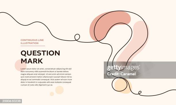 illustrations, cliparts, dessins animés et icônes de point d’interrogation illustration de ligne continue - interrogation