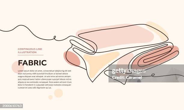 ilustraciones, imágenes clip art, dibujos animados e iconos de stock de icono de línea continua de tejido - toalla