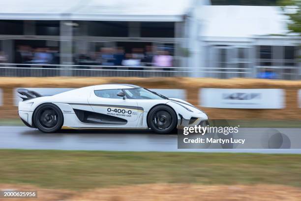 The Koenigsegg Regera at Goodwood Festival of Speed 2023 on July 14th in Chichester, England. The annual automotive event is hosted by Lord March at...