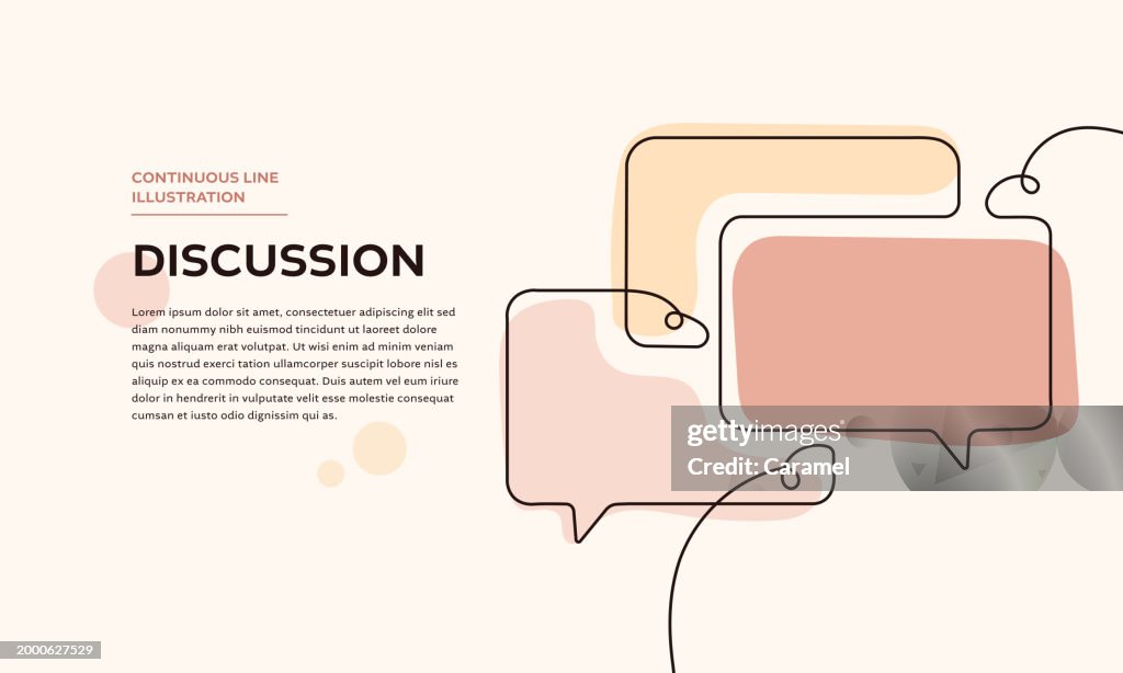 Discussion Continuous Line Icon