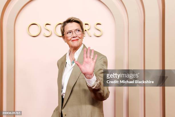 Beverly Hills , CA Annette Bening arriving at the 2024 Oscars Nominees Luncheon Red Carpet at the The Beverly Hilton Hotel in Beverly Hills , CA,...