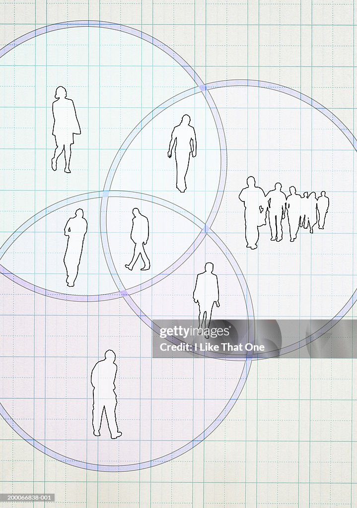 People separated by venn diagram