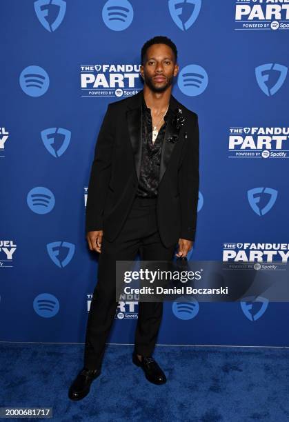 Victor Cruz attend the FanDuel Super Bowl party powered by Spotify on February 09, 2024 in Las Vegas, Nevada.