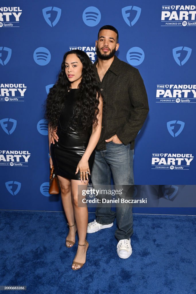 Desmond And Kristy Scott Kristy Scott and Desmond Scott attend the FanDuel Super Bowl party