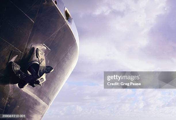 ship's bow and anchor (digital composite) - proas fotografías e imágenes de stock