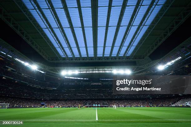 General view inside the stadium prior to during the LaLiga EA Sports match between Real Madrid CF and Girona FC at Estadio Santiago Bernabeu on...