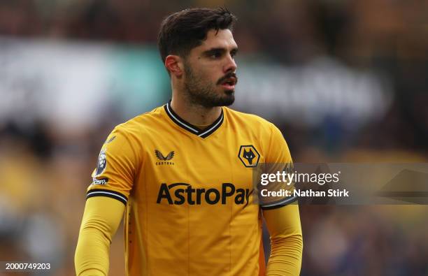 Pedro Neto of Wolverhampton Wanderers during the Premier League match between Wolverhampton Wanderers and Brentford FC at Molineux on February 10,...