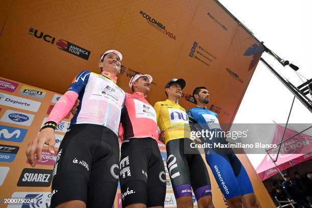 Esteban Chaves of Colombia and Team EF Education - EasyPost - Best Teammate Jersey, Richard Carapaz of Ecuador and Team EF Education - EasyPost - Red...