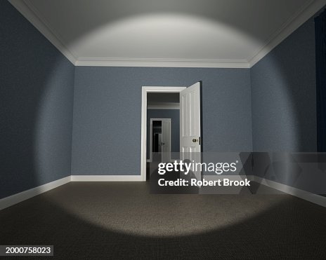 Torchlight and three open doors Torchlight and three open doors