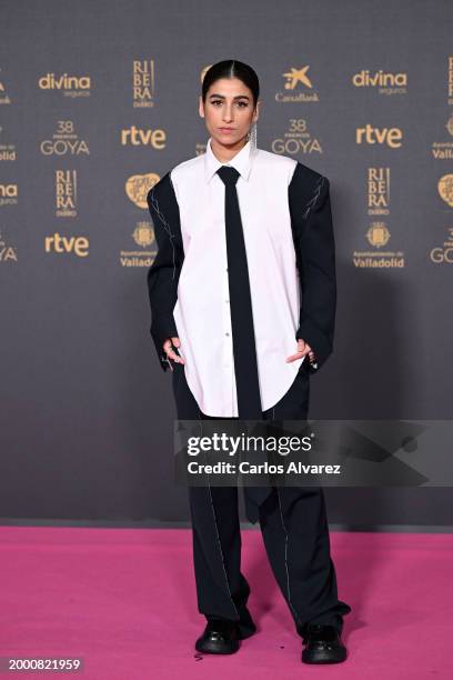 Carolina Yuste attends the red carpet at the Goya Awards 2024 at Feria de Valladolid on February 10, 2024 in Valladolid, Spain.