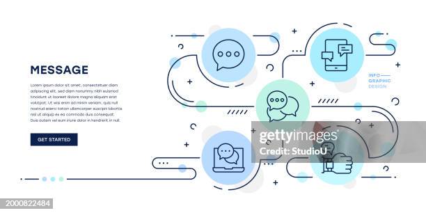 message infographic template - empty mail box stock illustrations