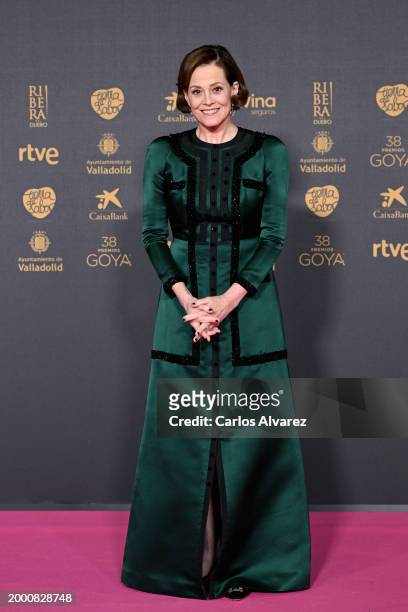 Sigourney Weaver attends the red carpet at the Goya Awards 2024 at Feria de Valladolid on February 10, 2024 in Valladolid, Spain.