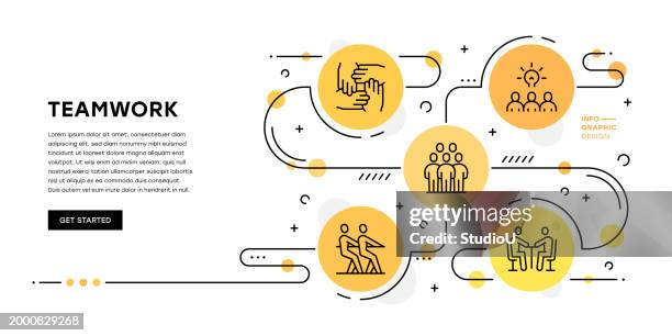 teamwork infografik-vorlage - organigramm stock-grafiken, -clipart, -cartoons und -symbole
