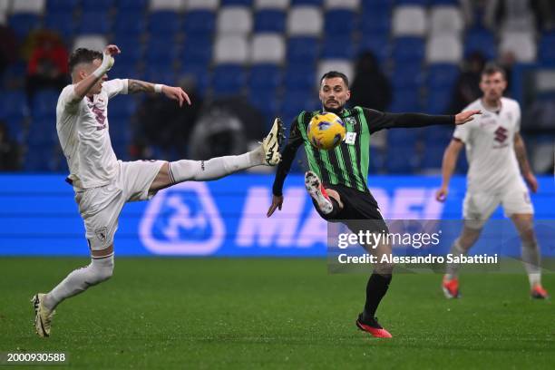 Nedim Bajrami of US Sassuolo in action during the Serie A TIM match between US Sassuolo and Torino FC - Serie A TIM at Mapei Stadium - Citta' del...