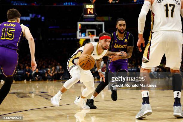 Jose Alvarado of the New Orleans Pelicans in the second half at Crypto.com Arena on February 09, 2024 in Los Angeles, California. NOTE TO USER: User...