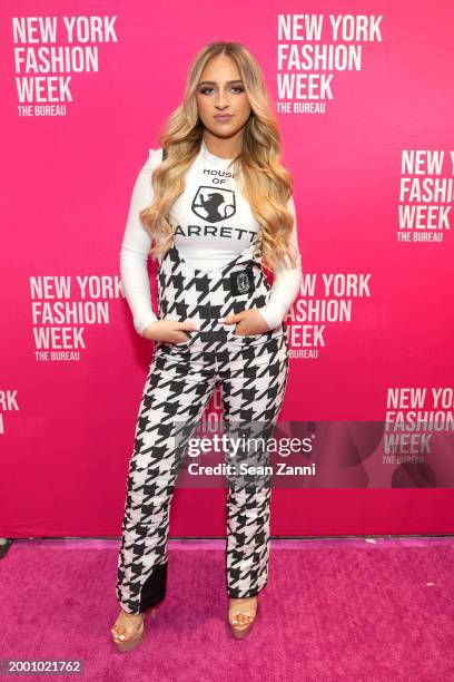 Designer Isabella Barrett attends the House Of Barretti Billionaire Barbie Runway Show at West Edge on February 10, 2024 in New York City.