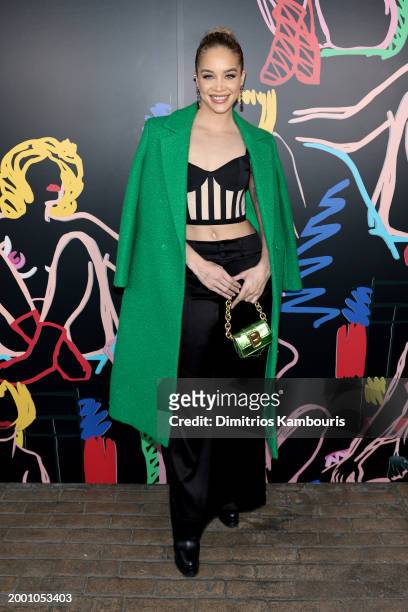 Jasmine Sanders attends the alice + olivia by Stacey Bendet Fall 2024 Presentation on February 10, 2024 in New York City.