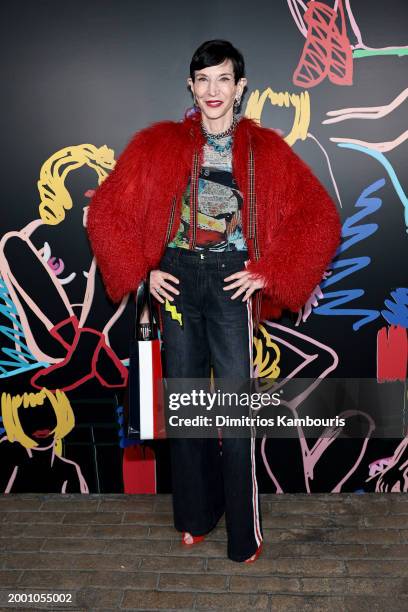 Amy Fine Collins attends the alice + olivia by Stacey Bendet Fall 2024 Presentation on February 10, 2024 in New York City.