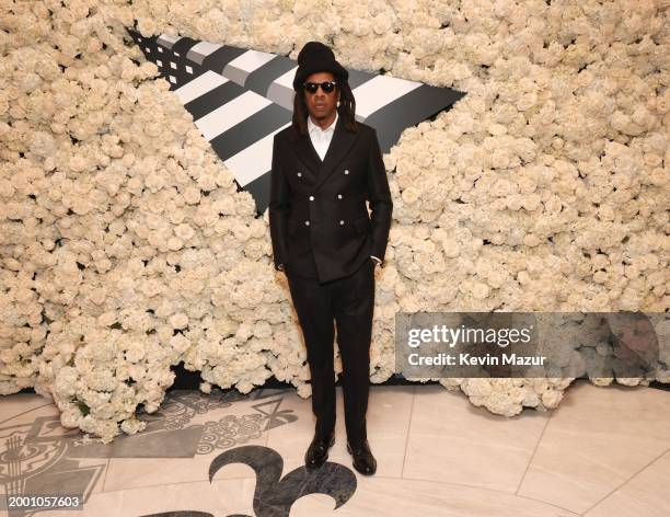 Jay-Z attends the Roc Nation Sports Super Bowl Party at Poodle Room at Fontainebleau Las Vegas on February 09, 2024 in Las Vegas, Nevada.