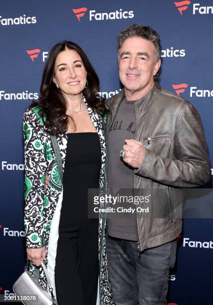 Emilia Fazzalari and Wyc Grousbeck attend Michael Rubin’s 2024 Fanatics Super Bowl Party at the Marquee Nightclub at The Cosmopolitan of Las Vegas on...
