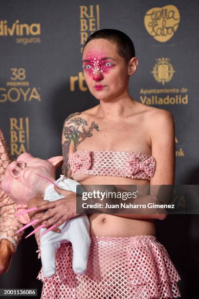 Carla Pereira attends the red carpet at the Goya Awards 2024 at Feria de Valladolid on February 10, 2024 in Valladolid, Spain.