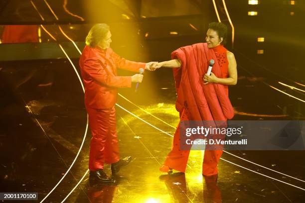 Ricchi e Poveri attends the 74th Sanremo Music Festival 2024 at Teatro Ariston on February 10, 2024 in Sanremo, Italy.