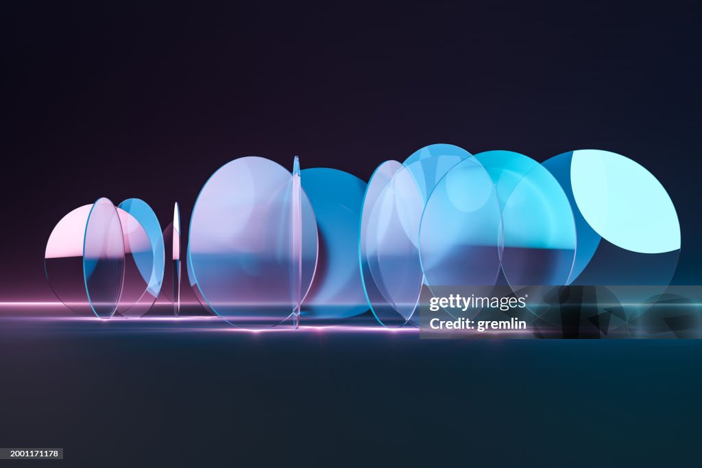 Abstract glass pieces background image