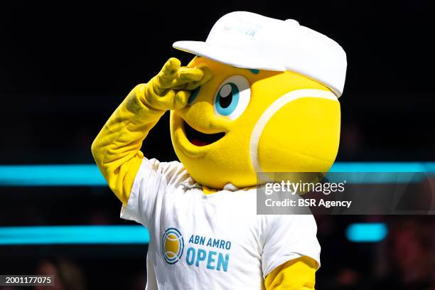 Mascot Ballie during Day 2 of the ABN AMRO Open 2024 at Ahoy on February 13, 2024 in Rotterdam, Netherlands.